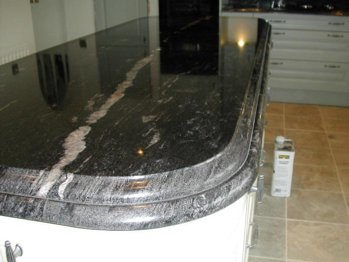 black marble worktop for kitchen