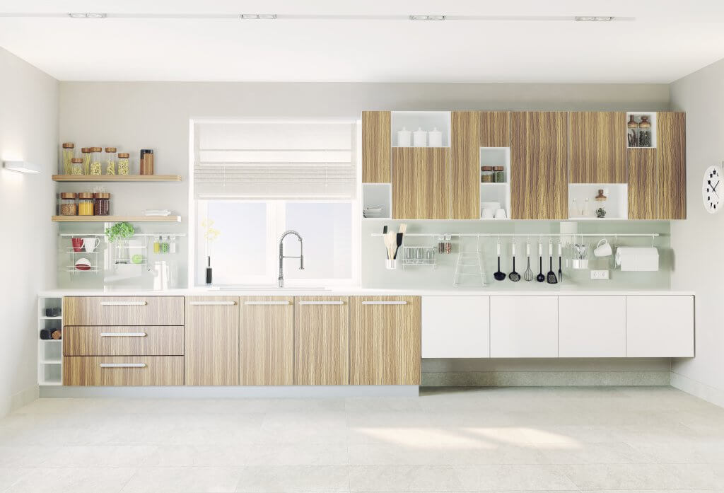 matt flooring and stone worktops